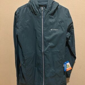Columbia Hooded Shell Jacket - Deep Teal Green